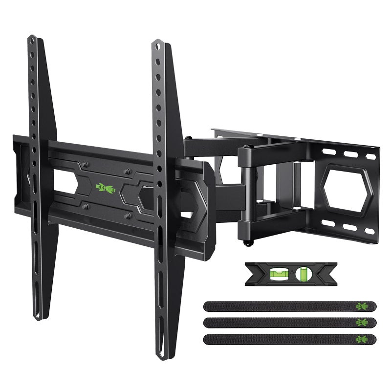 USX MOUNT TV Wall Mount for 32-74 inch Flat Screen/LED/4K up to 110lbs, Full Motion TV Mount Bracket with Swivel & Tilt Articulating Dual Arms, Max VESA 400x400mm, Fits 12/16" Wood Studs - Image 1
